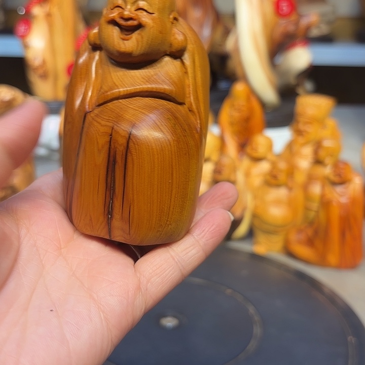 柏木太行崖柏弥勒佛