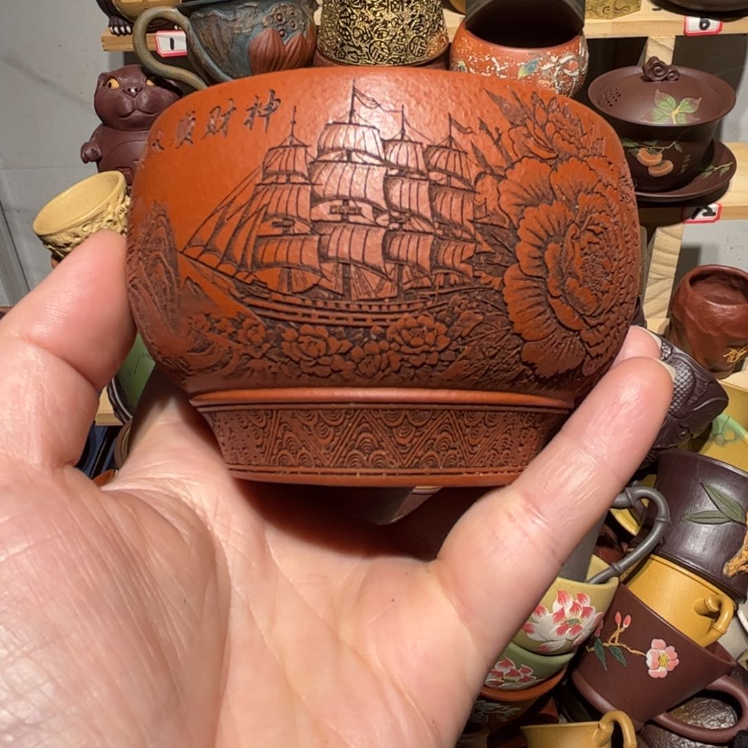 紫砂茶杯宜兴紫砂主人杯