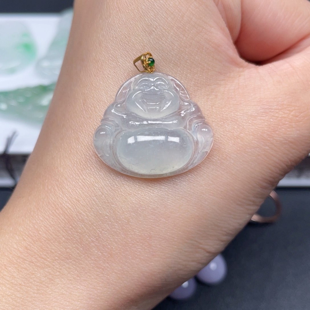 翡翠颈饰18K金镶嵌翡翠