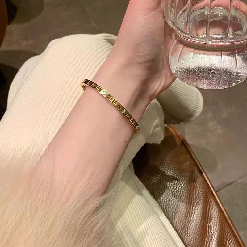 钛钢手镯  法【罗马数字】手镯219