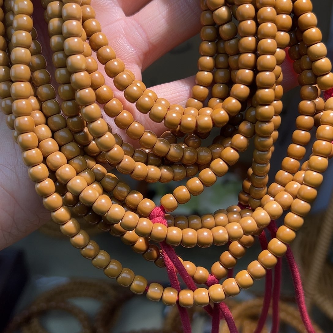 橄榄核手串老挝核尖长串5.4