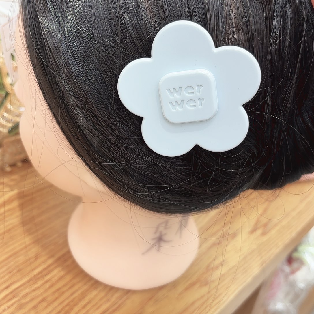 皮质铁合金大号花朵蓝色