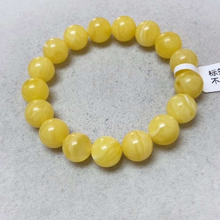蜜蜡未镶嵌裸石手串