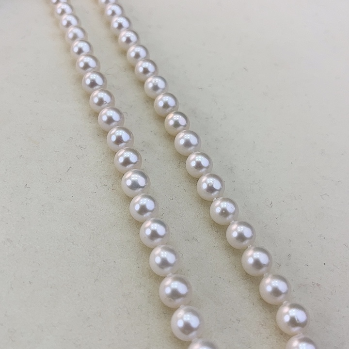 淡水珍珠颈饰银S925镶嵌卡6.7极光炫彩