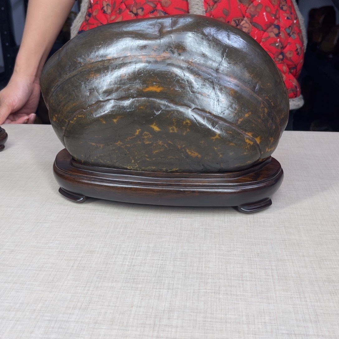 石材广西大化彩玉石配底座不包邮