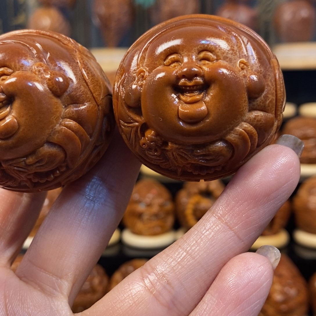 橄榄核吊坠奋***年横财一对40尺0228