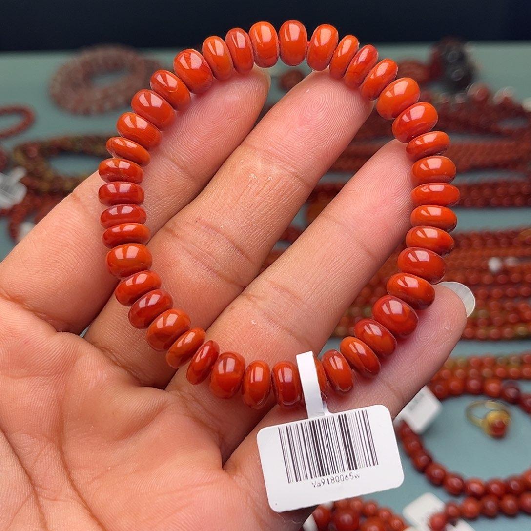 南红玛瑙未镶嵌手链藏扣手串卡9十