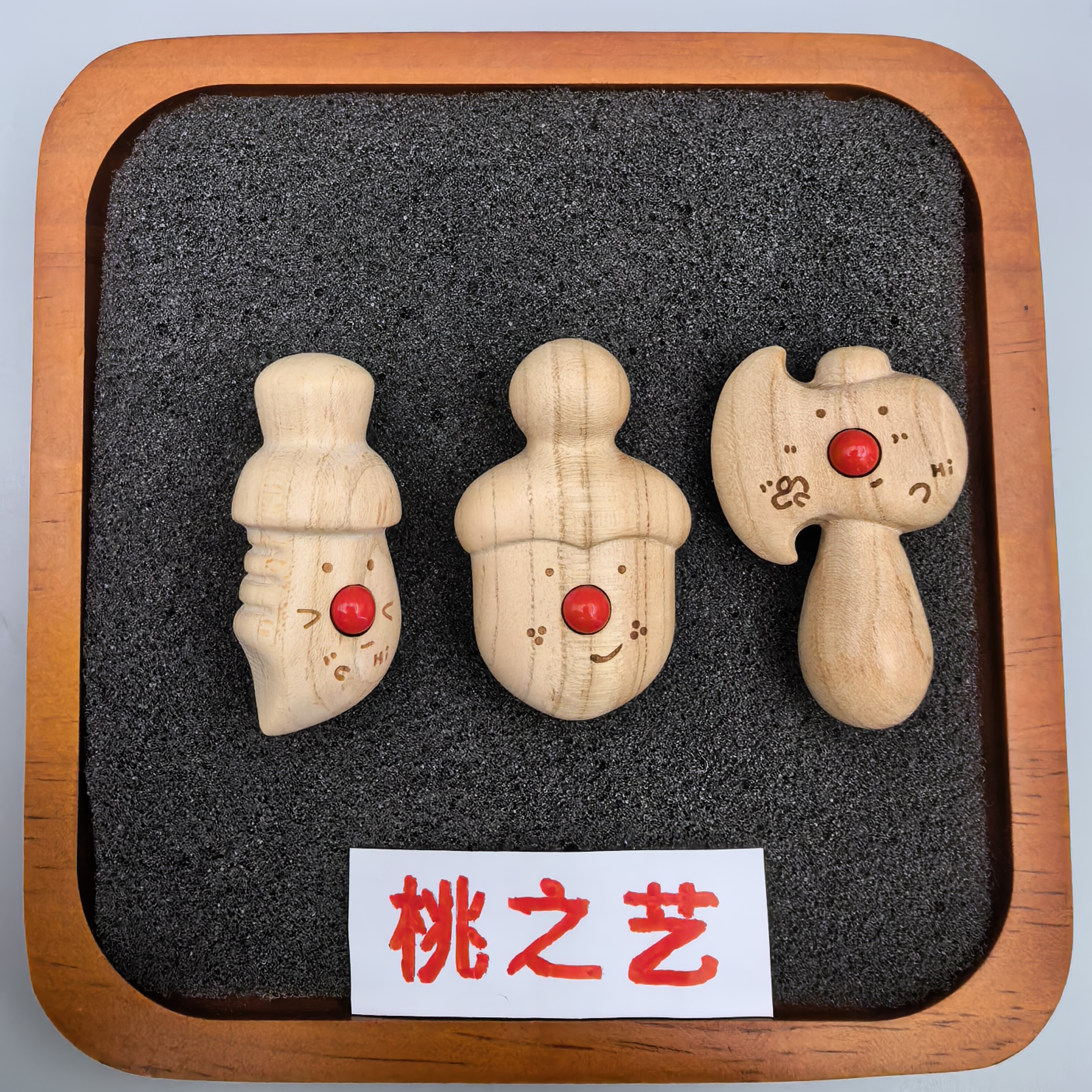 【可爱版刀剑斧珠砂】 小胖剑 小胖斧 小胖刀 随身携带 老桃木雕刻