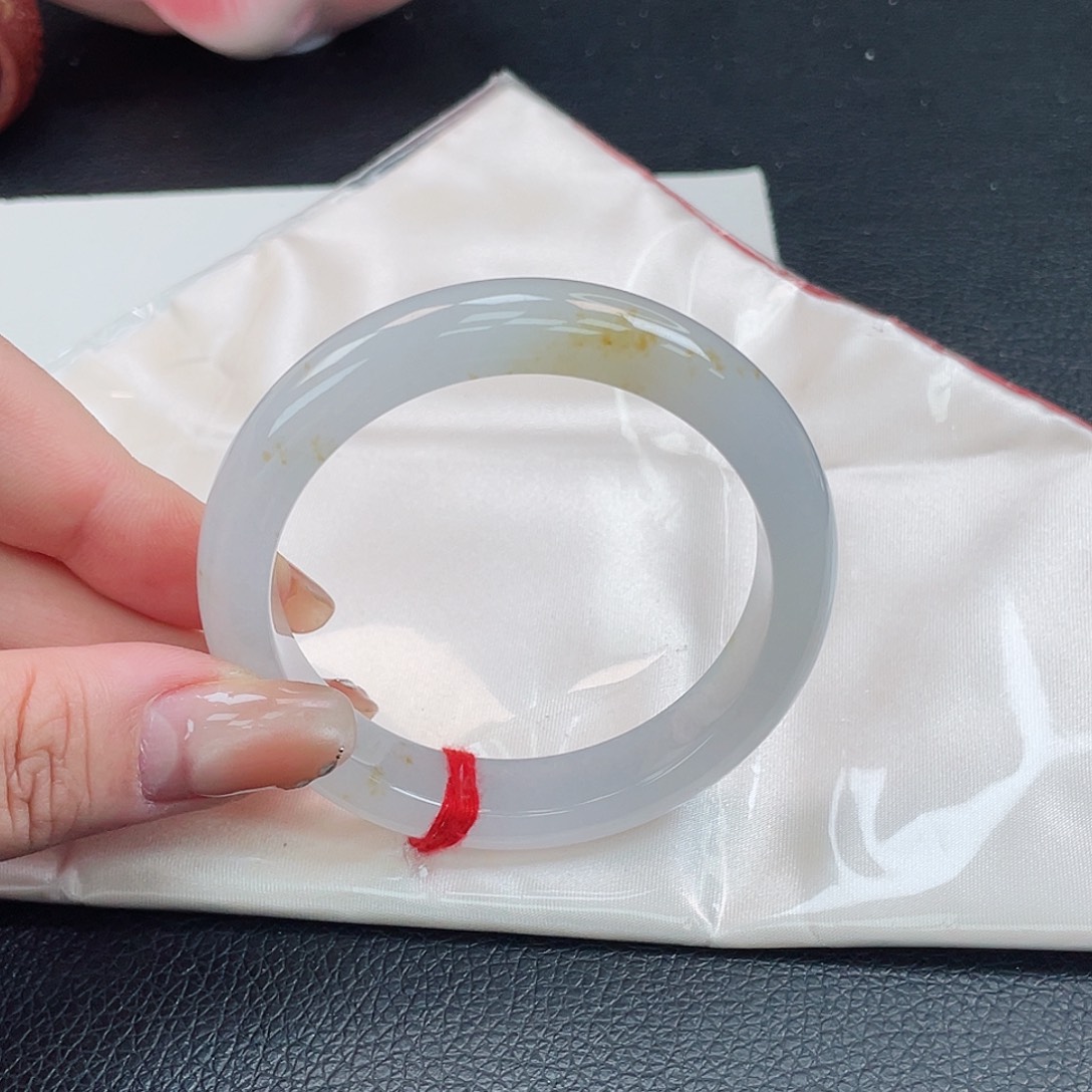 翡翠未镶嵌手镯54正圈黄金桂花糕