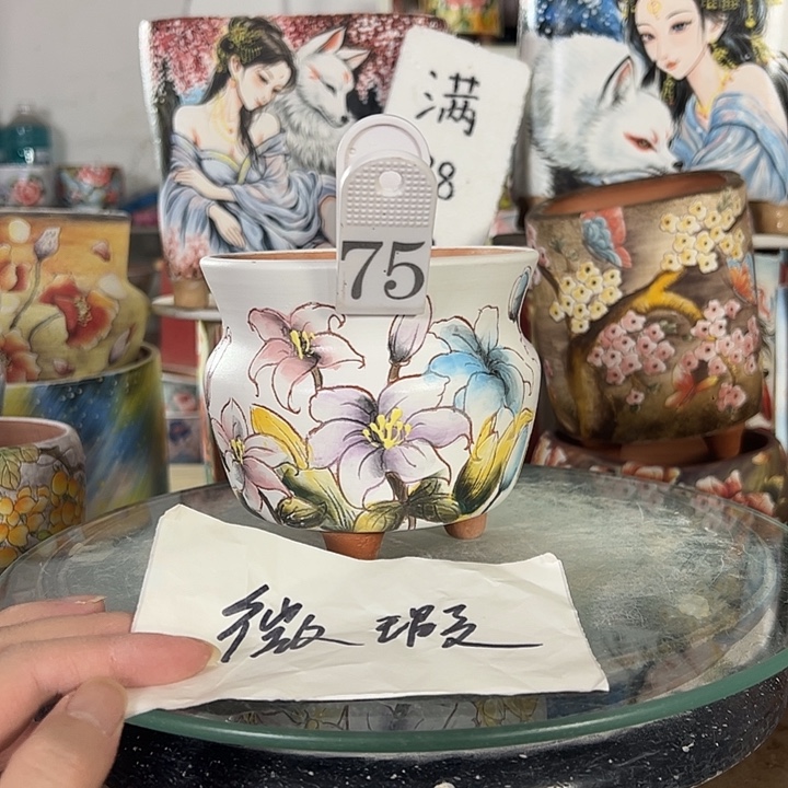 景德镇手绘花盆性价比超高