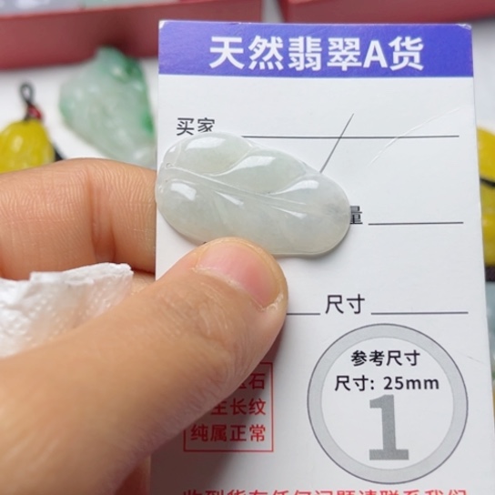 翡翠颈饰未镶嵌叶子