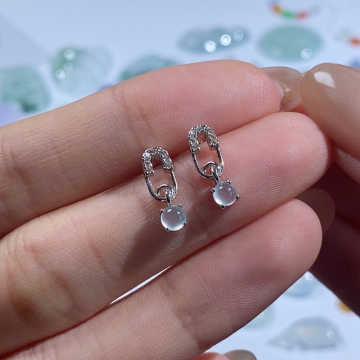 颈饰银S925镶嵌翡翠