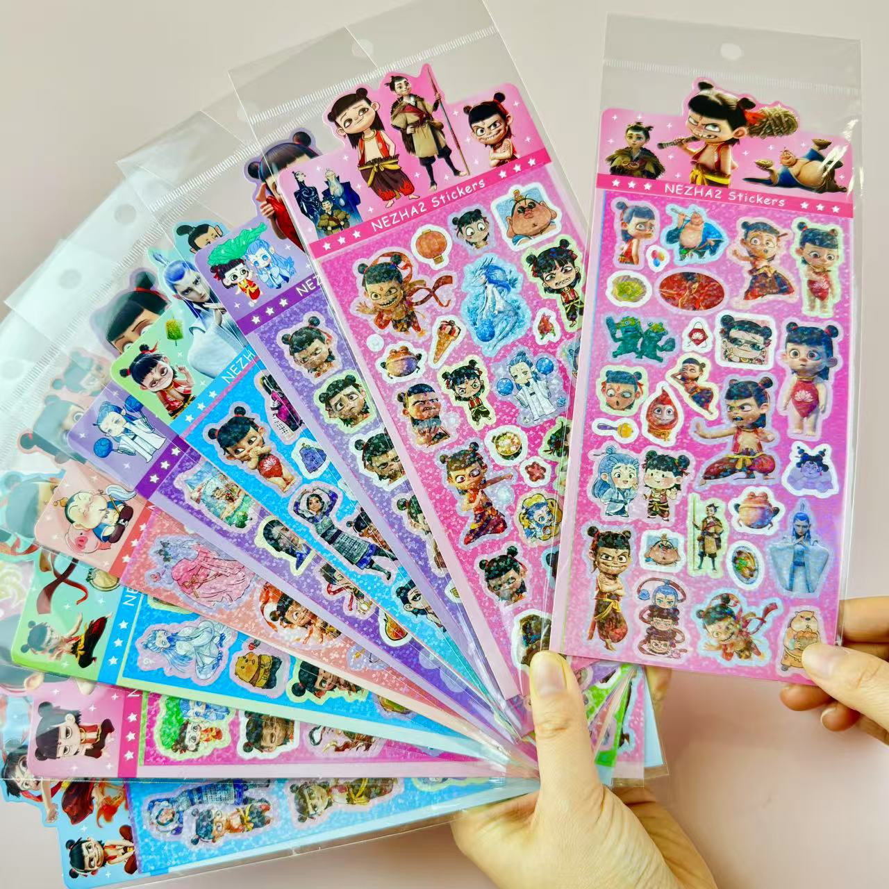 【镭射贴选款链接】直播间小卡同款哪吒三丽鸥卡通镭射贴纸