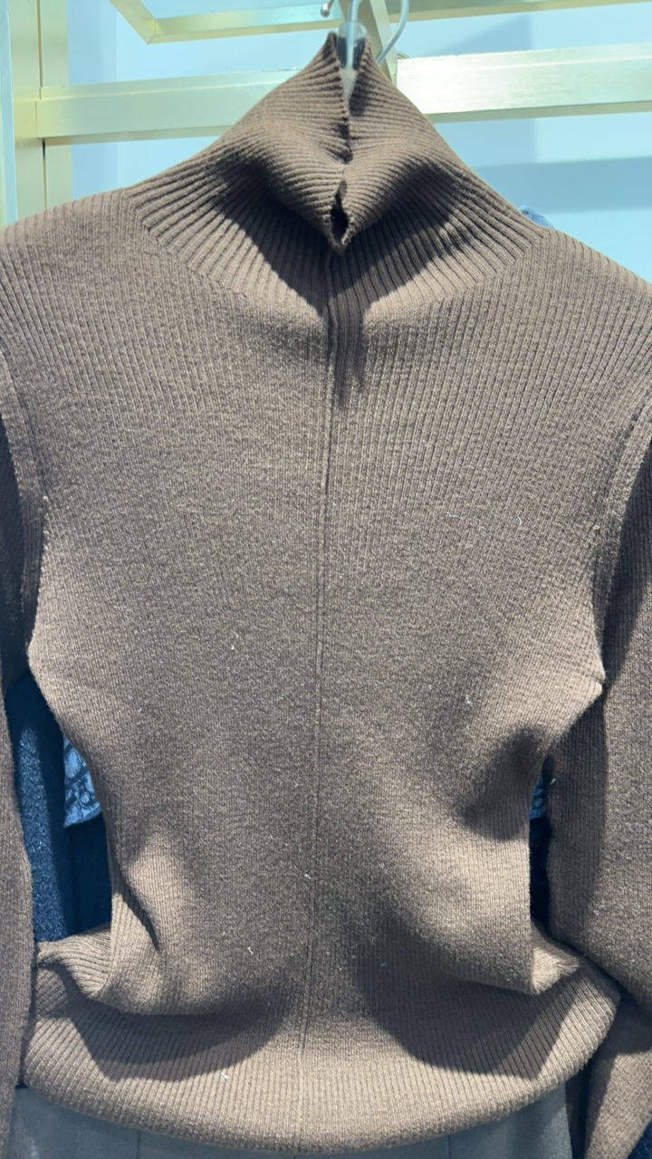 堆堆领加厚毛针织衫打底衫休闲上衣时尚翻领高领毛休闲风开衫