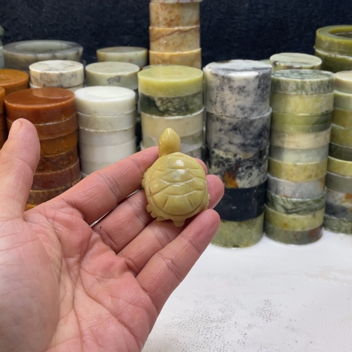 【闪购商品】蛇纹石玉珠宝半成品未镶嵌