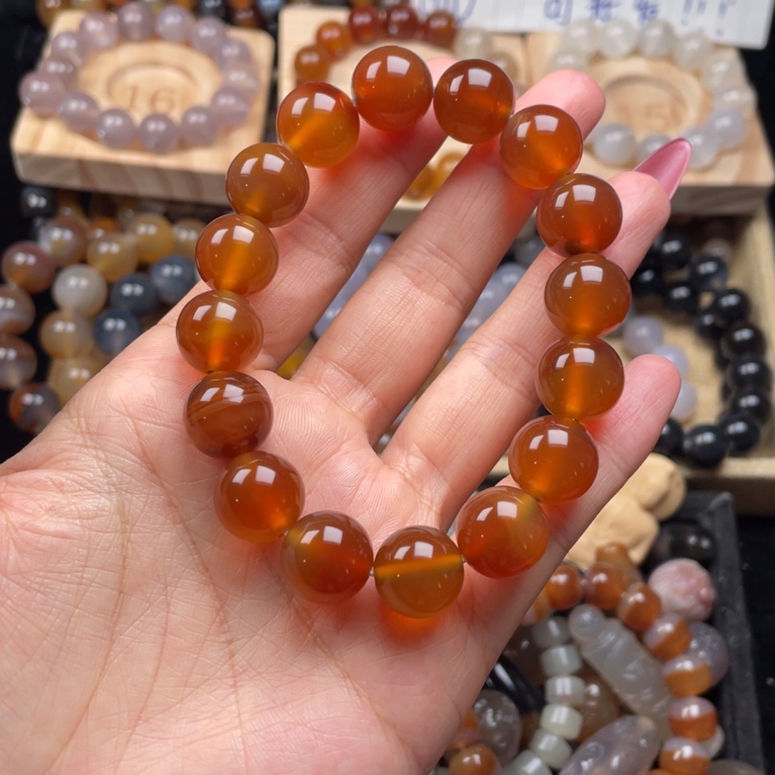 慧***心玛瑙/玉髓未镶嵌手链