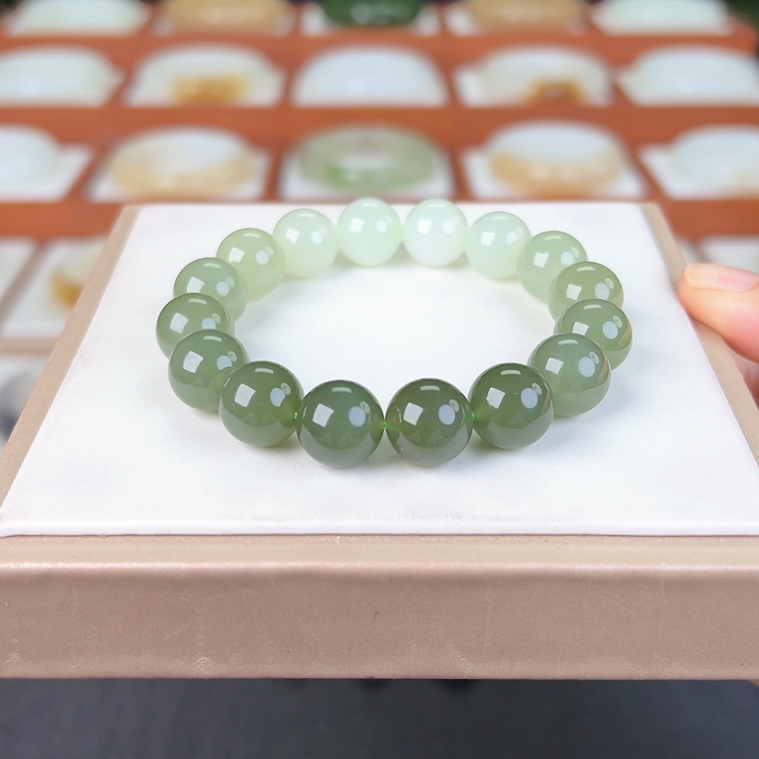 和田玉手串未镶嵌和田玉晴水手串