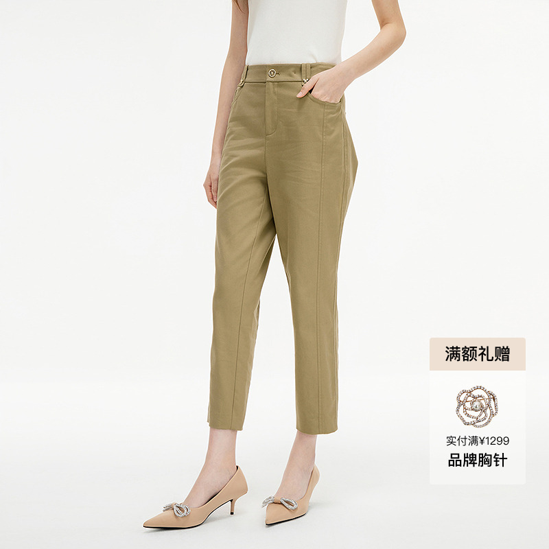 珂莱蒂尔商场同款春季款气质通勤百搭休闲裤长裤