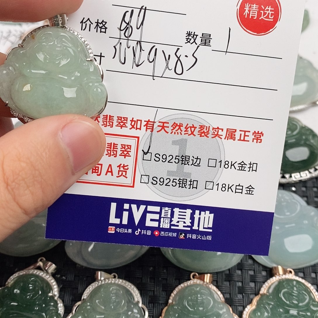 翡翠银S925镶嵌颈饰
