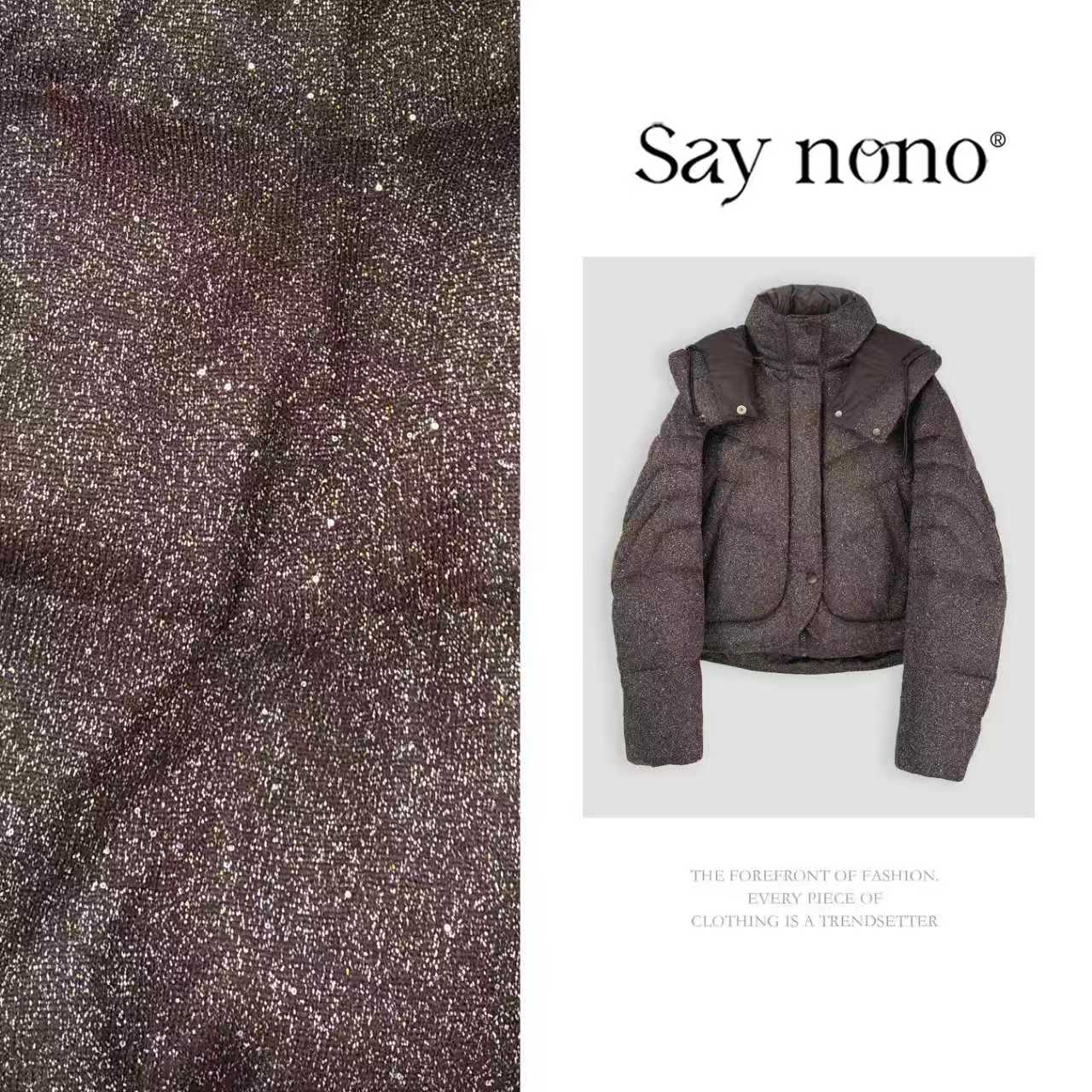 懒猫nono│Saynono 时尚复古休闲风连帽设计保暖白鹅绒服GW28119WY