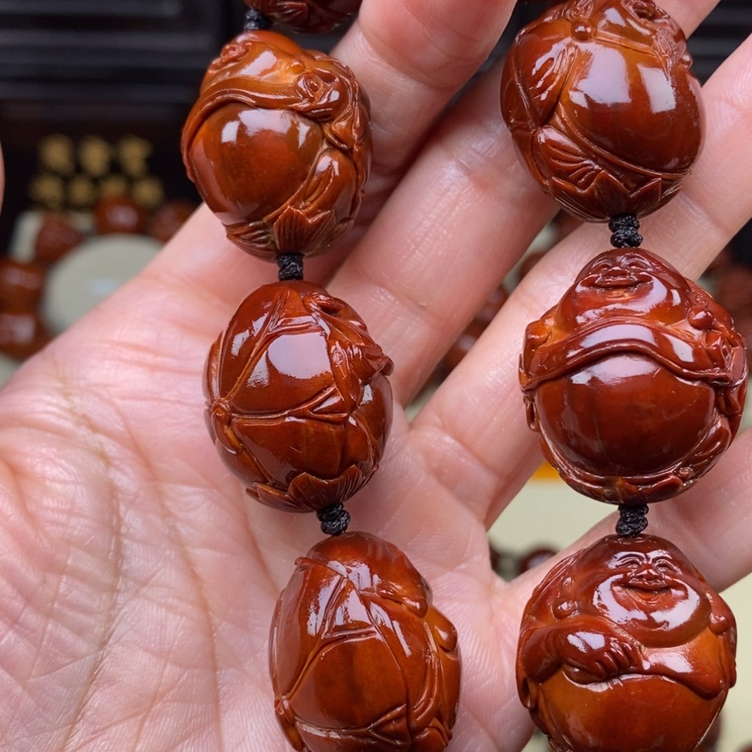 超***敌橄榄核吊坠荷叶财迷