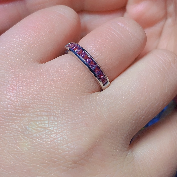 石榴石戒指银S925镶嵌