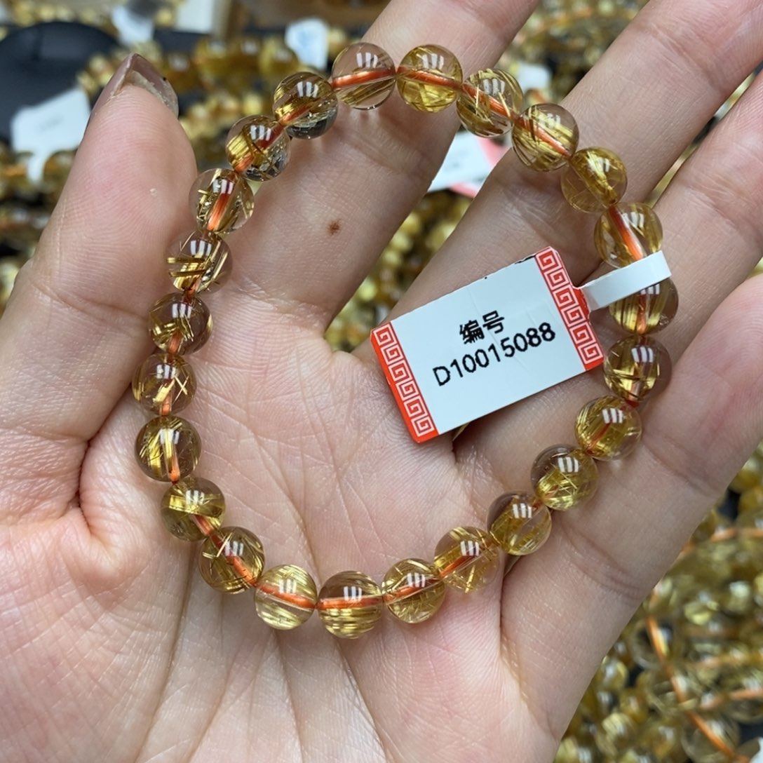 发晶手串未镶嵌卓慕水晶钛晶D10015088J