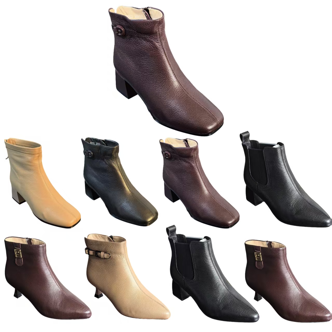 《001-200》羊皮单鞋舒适百搭气质时尚牛皮尖头细高跟浅口跟鞋性感