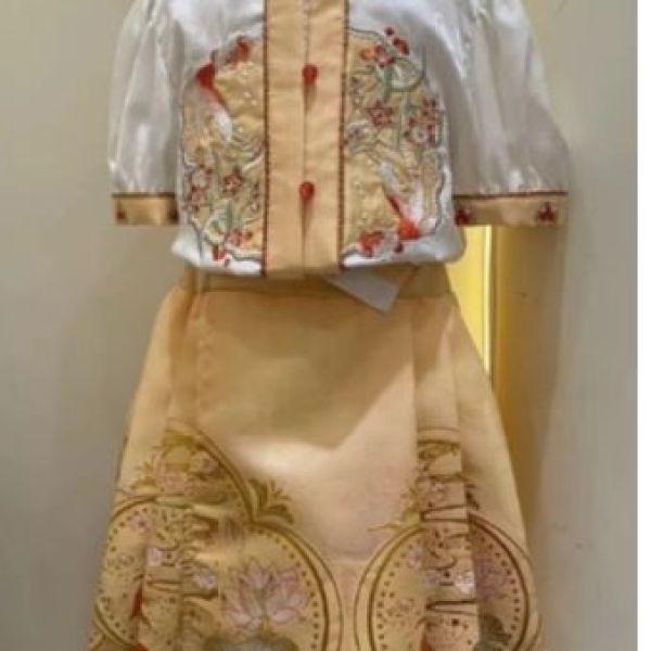 【2410黄色马面套装】儿童国风系列套装重工no退换 2410黄色套装