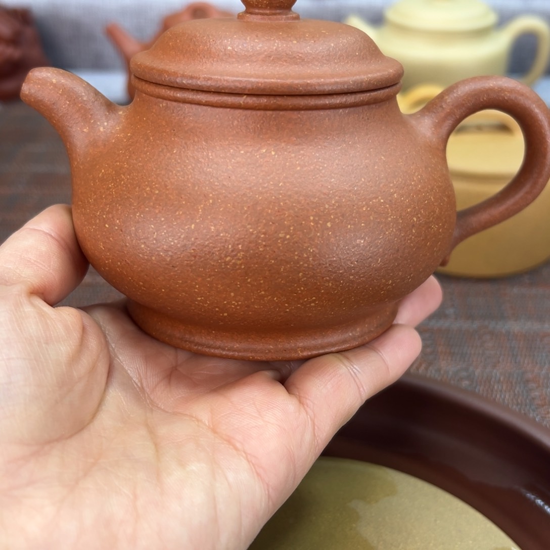 紫砂茶壶红降破潘壶