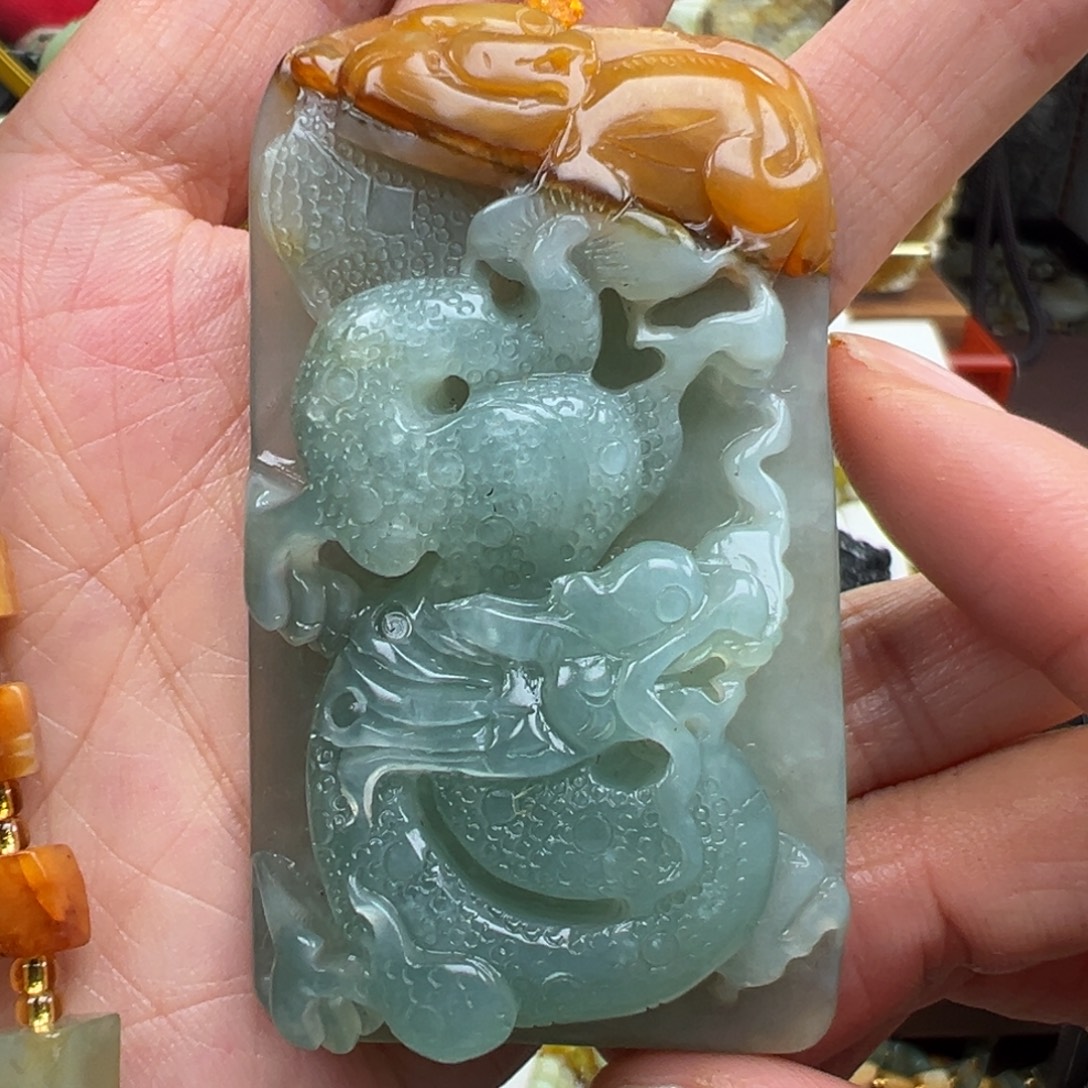 岫玉未镶嵌挂件挂件