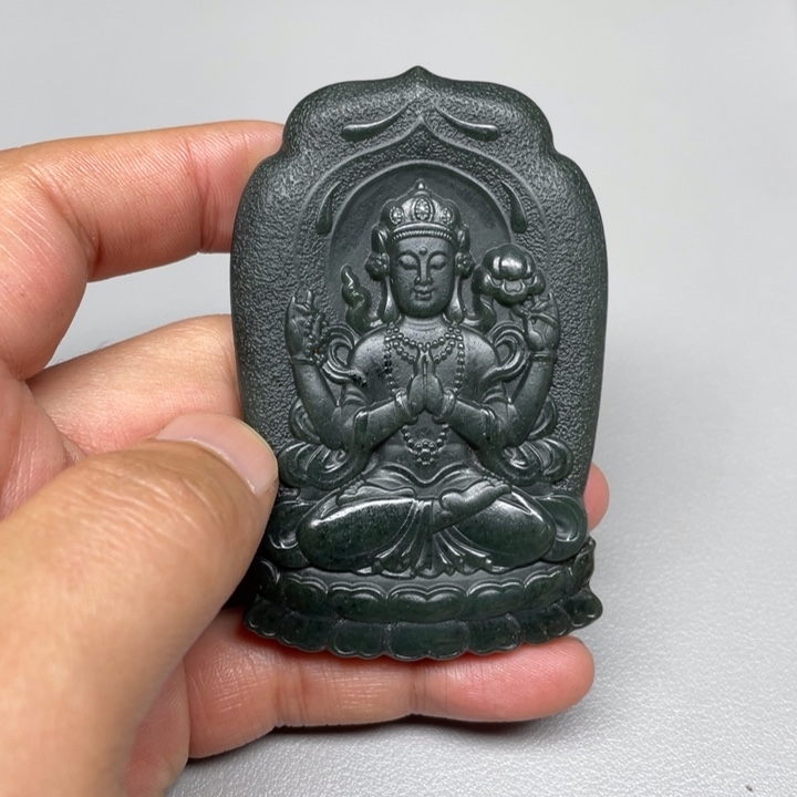 和田玉吊坠(不含链)未镶嵌旅*