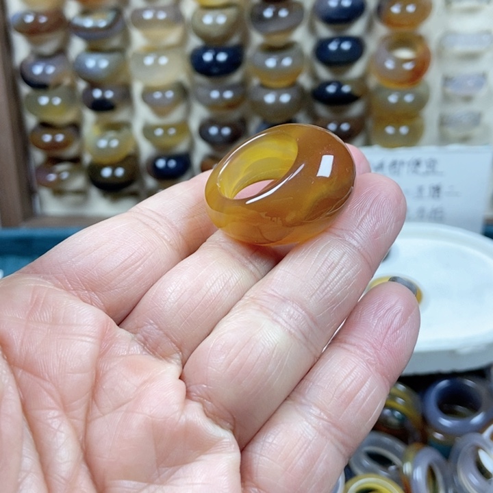 未镶嵌戒指玛瑙/玉髓用****1不退不换