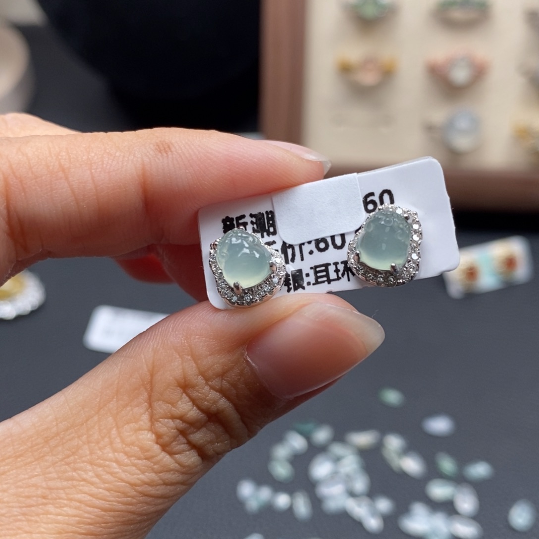 冰***翡翠银S925镶嵌戒指