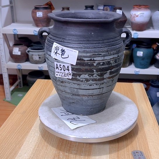 红陶手工制作工艺花盆