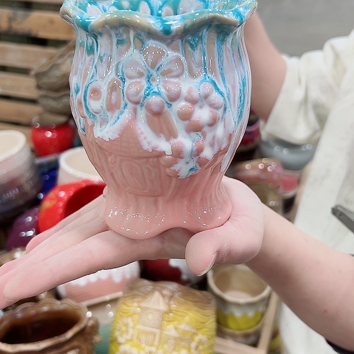 有孔.凑满10元发货多肉陶瓷花盆！