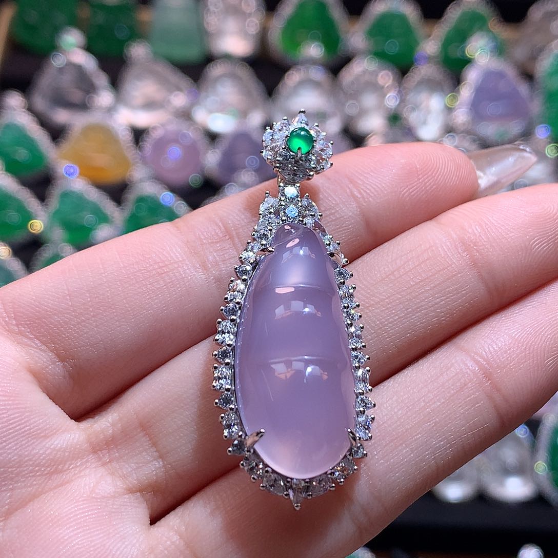 玛瑙/玉髓颈饰银S925镶嵌