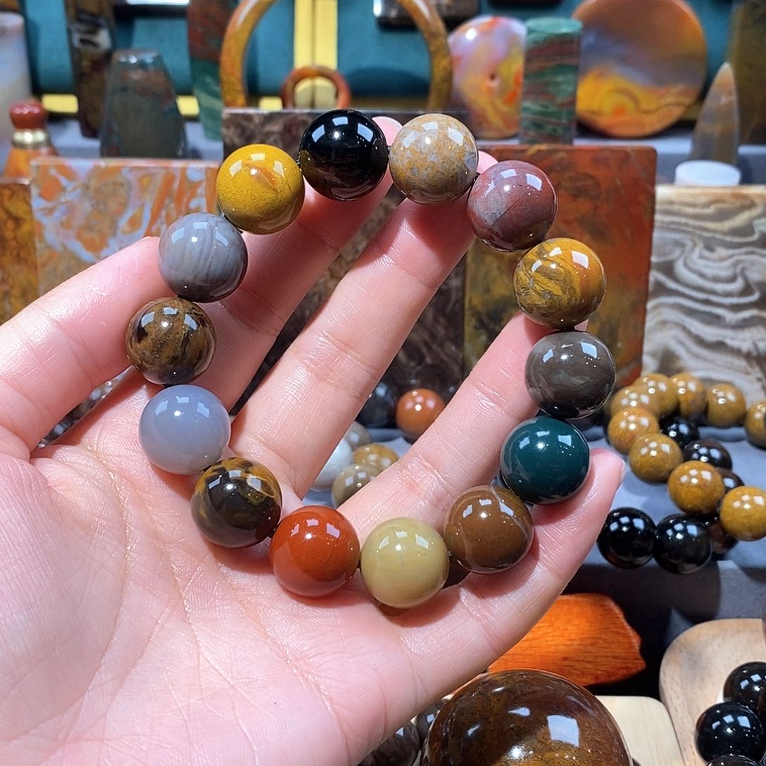 硅化玉天然北票硅化玉手串未镶嵌贺*天然北票硅化玉手串