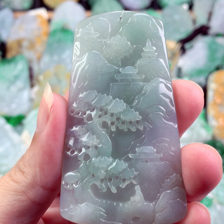 翡翠未镶嵌吊坠(不含链)