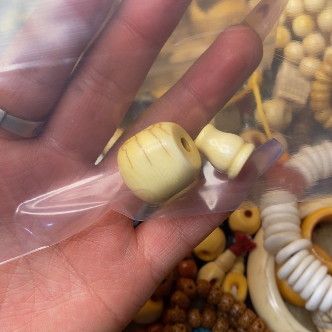 藏传文玩高白三通1.9尺寸