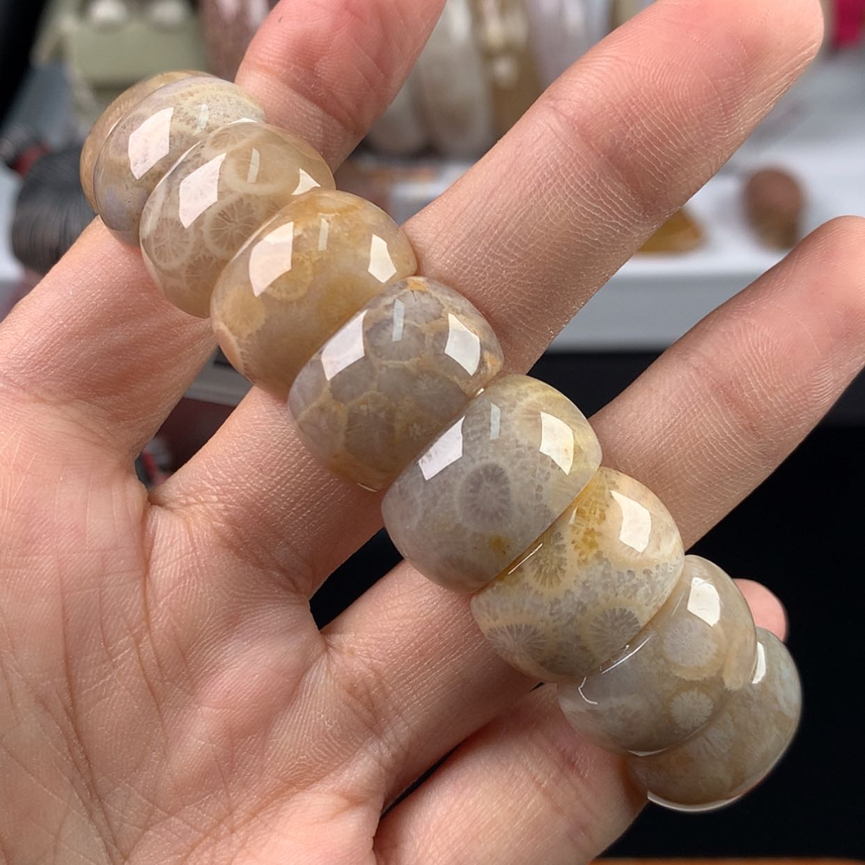 【闪购商品】硅化珊瑚（珊瑚玉）手镯未镶嵌福利手牌888号