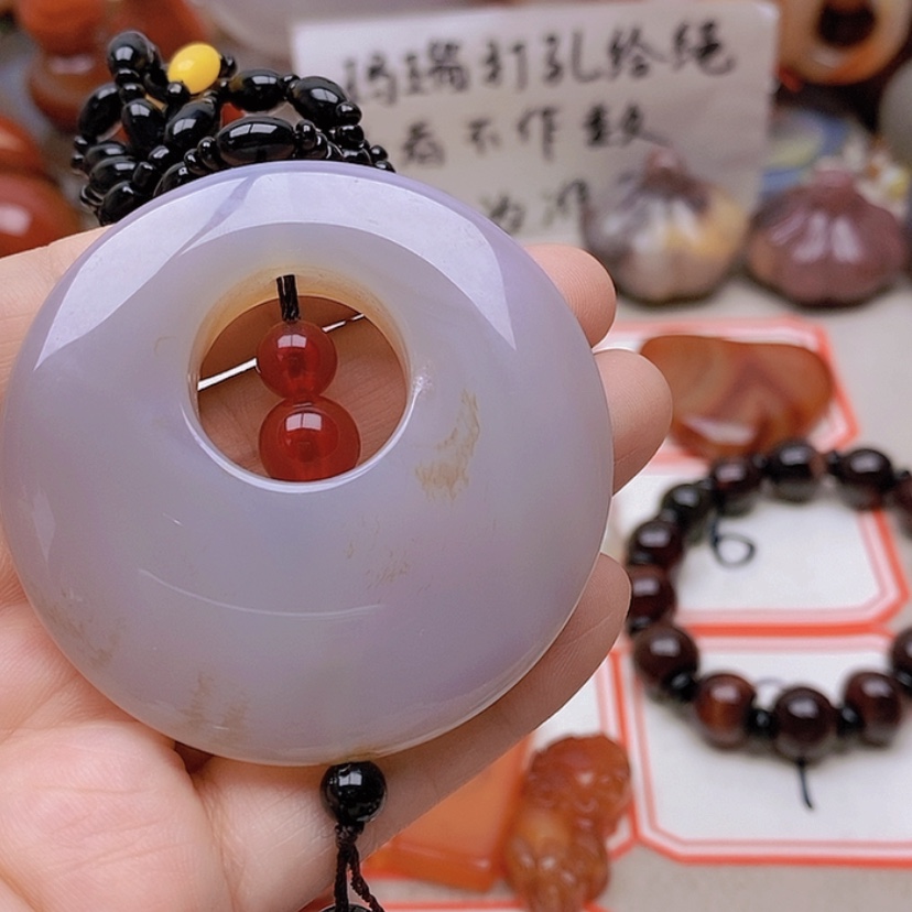 【闪购商品】未镶嵌玛瑙/玉髓珠宝半成品想****己