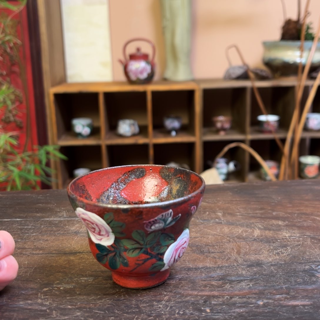 柴烧纯手工手绘陶瓷