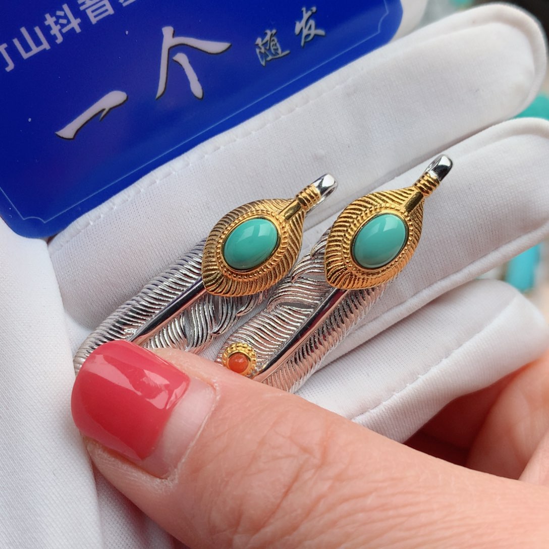 绿松石珠宝奇石银S925镶嵌