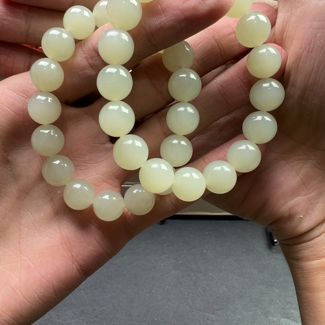 和田玉手链未镶嵌葡萄肉卡12多样性拍一发一