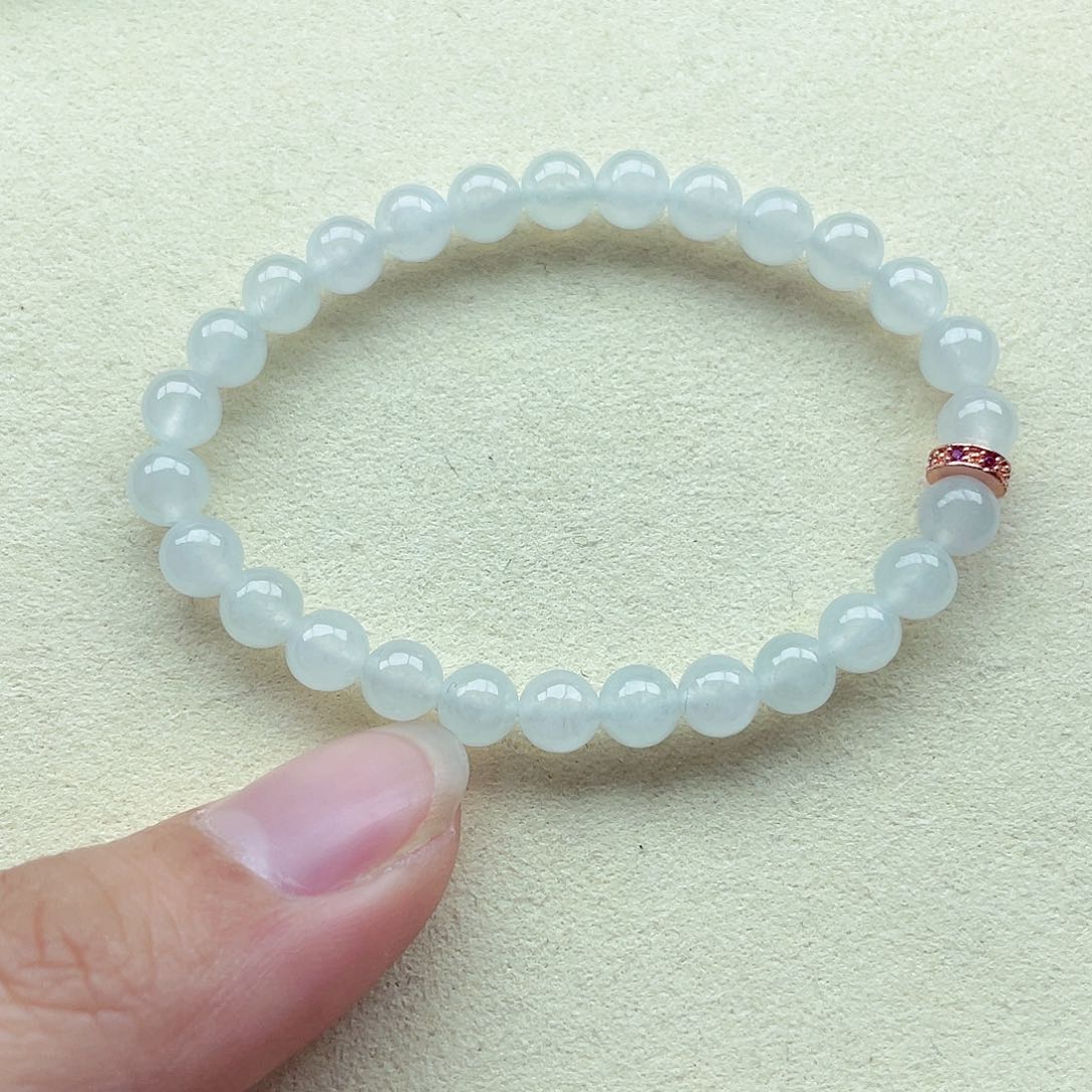 翡翠手链未镶嵌缅甸翡翠A货