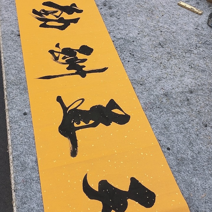 书法墨海游龙作品
