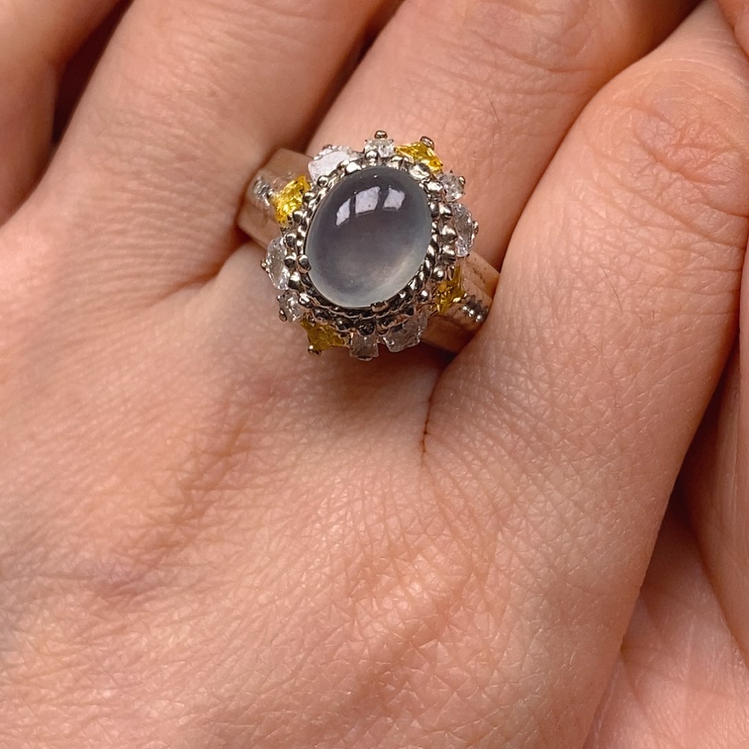 翡翠耳饰未镶嵌翡翠蛋面