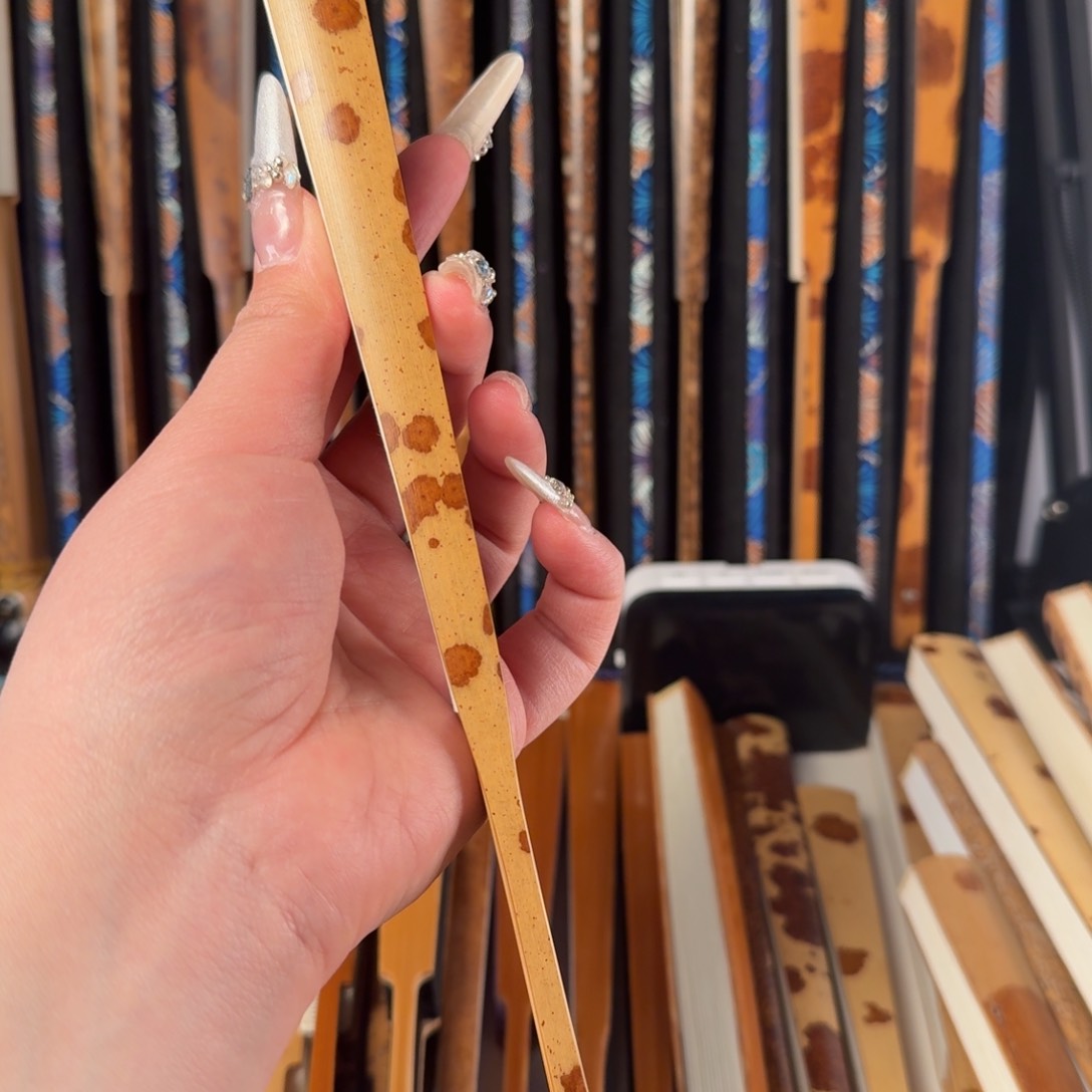 扇子河****司兵哥扇艺斑竹折扇小明