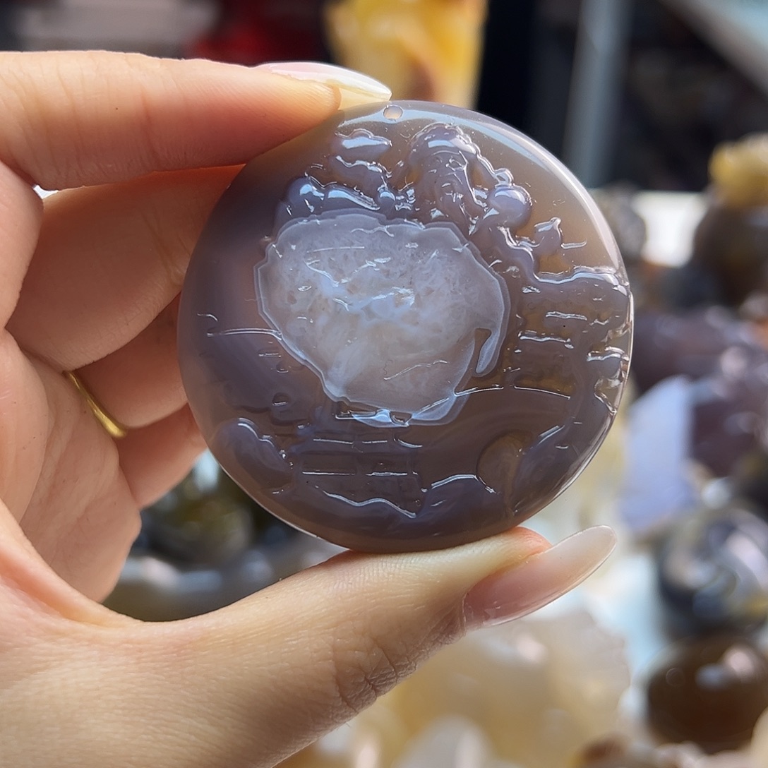 玛瑙/玉髓未镶嵌吊坠(不含链)